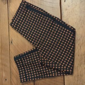 🪞 Alysi  plaid Black/orange Trouser Size 2 made in Italy retail $300